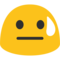 Face With Cold Sweat emoji on Google